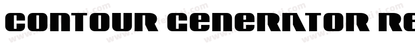 Contour Generator Regular字体转换